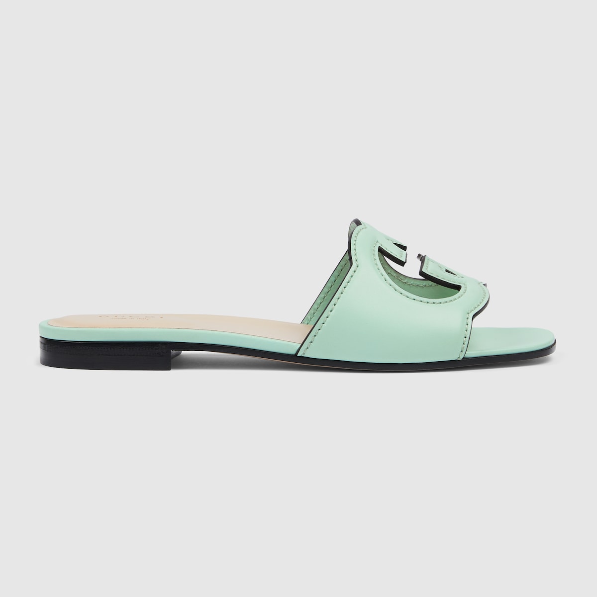 Gvc*1 Interlocking G Cut-Out Sandal Green For Women 694451 US000 4817