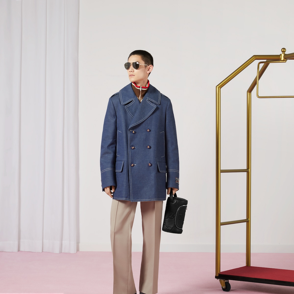 Gvc*1 Jumbo GG Small Toiletry Case Black 9.4 in/ 24 cm 739378 AABY0 1000