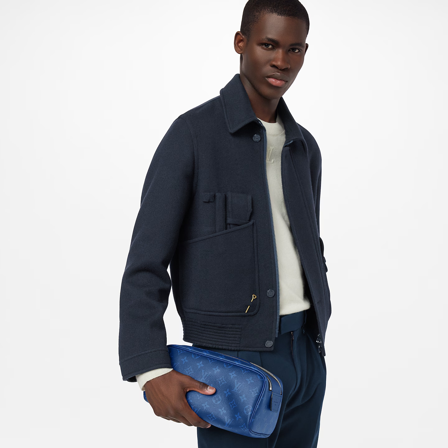 L0vis Vvtt0n Toilet Dopp Kit Pouch Bag Blue 11in/28cm M30849