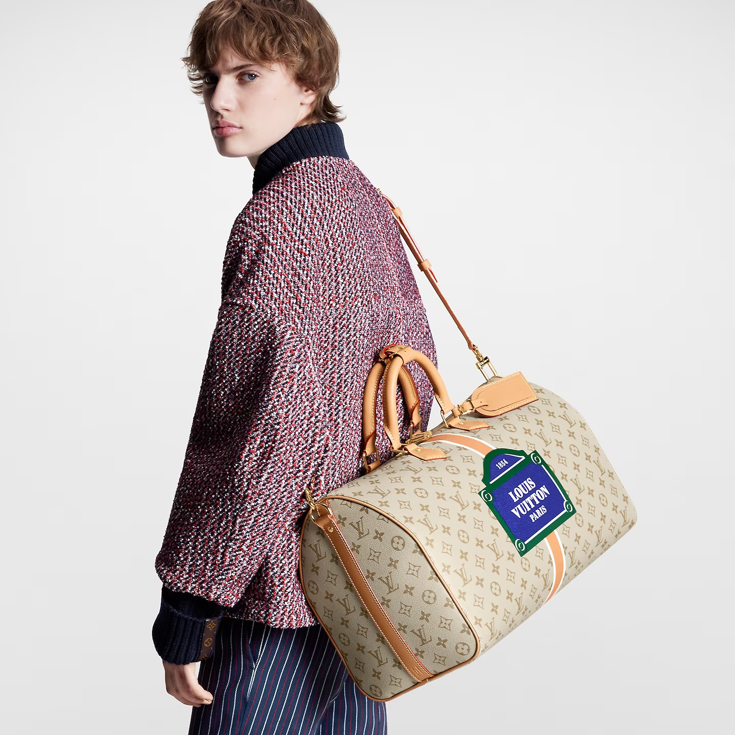 L0vis Vvtt0n Keepall Bandoulière 45 Bag Beige 17,7in/45cm M23529