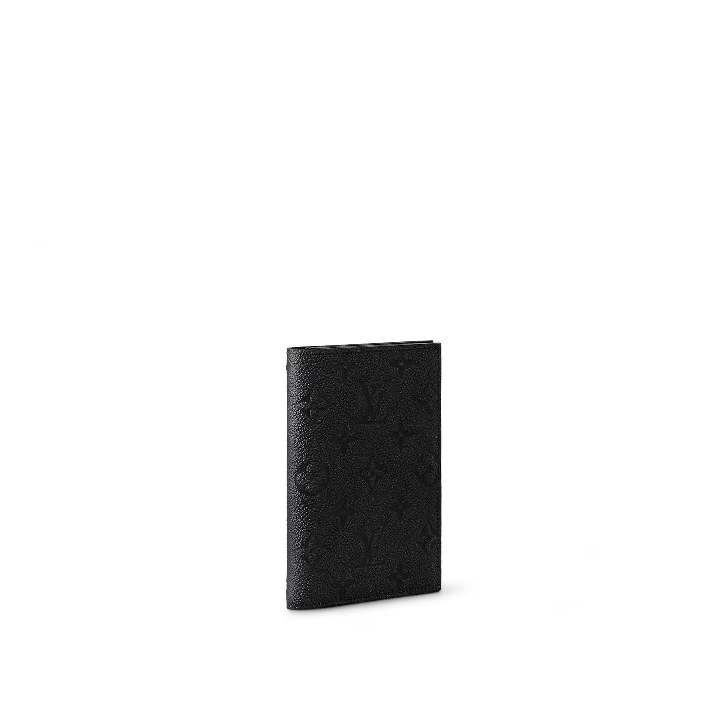 L0vis Vvtt0n Passport Cover Monogram Empreinte Leather Wallet Black For Men 5.5in/14cm M63914