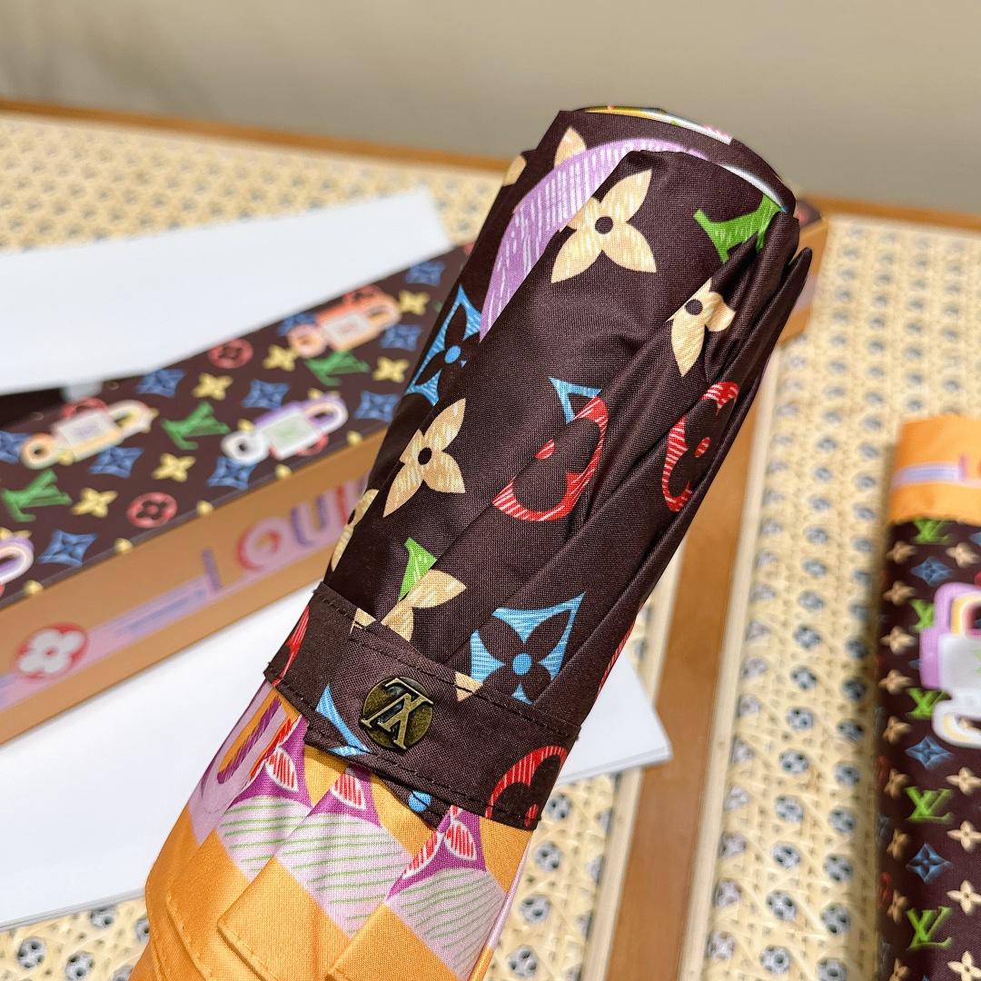 L0vis Vvtt0n Monogram Printed Umbrella Brown