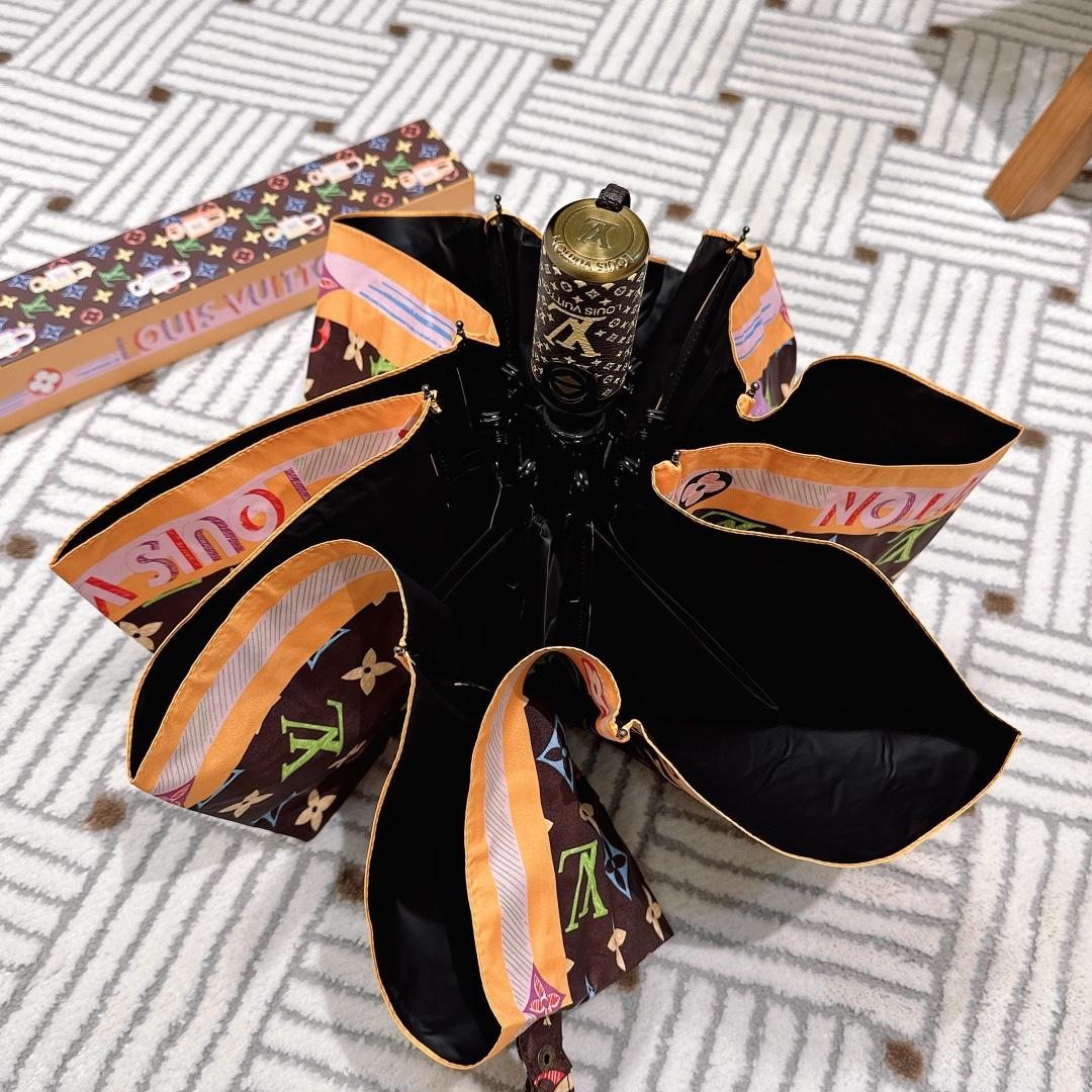 L0vis Vvtt0n Monogram Printed Umbrella Brown