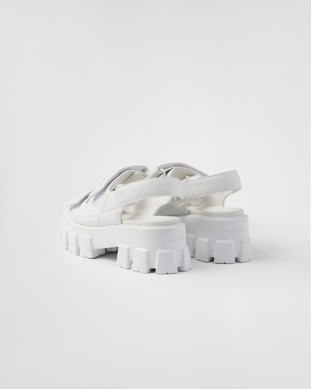 Pra*a Monolith Nappa Sandals White For Women 1X439N_038_F0009_F_055