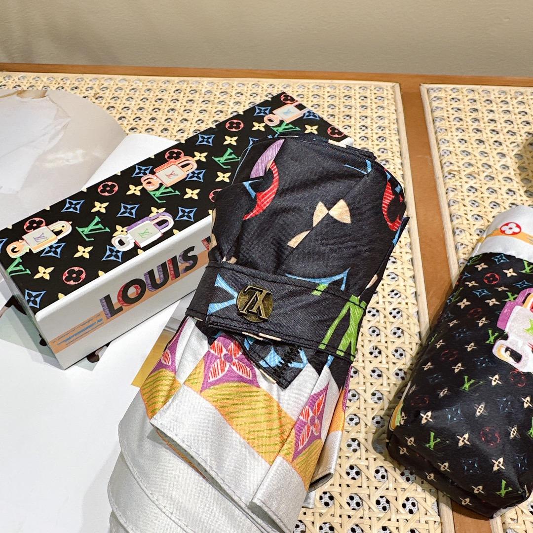 L0vis Vvtt0n Opening Folding Monogram Umbrella Black