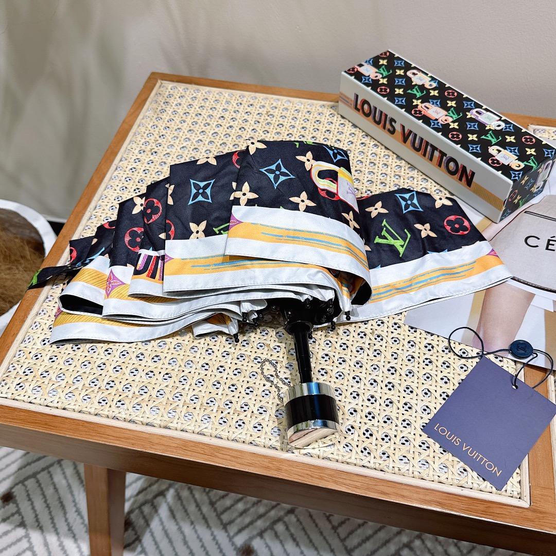 L0vis Vvtt0n Opening Folding Monogram Umbrella Black