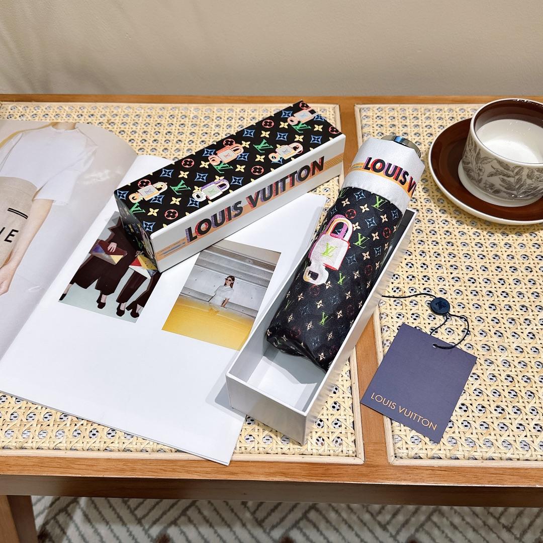 L0vis Vvtt0n Opening Folding Monogram Umbrella Black