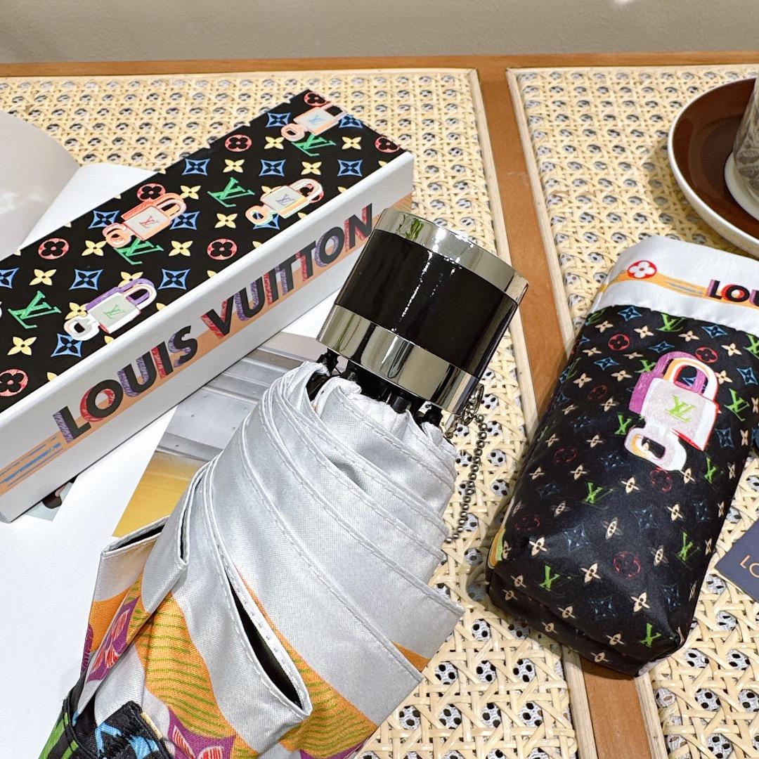 L0vis Vvtt0n Opening Folding Monogram Umbrella Black