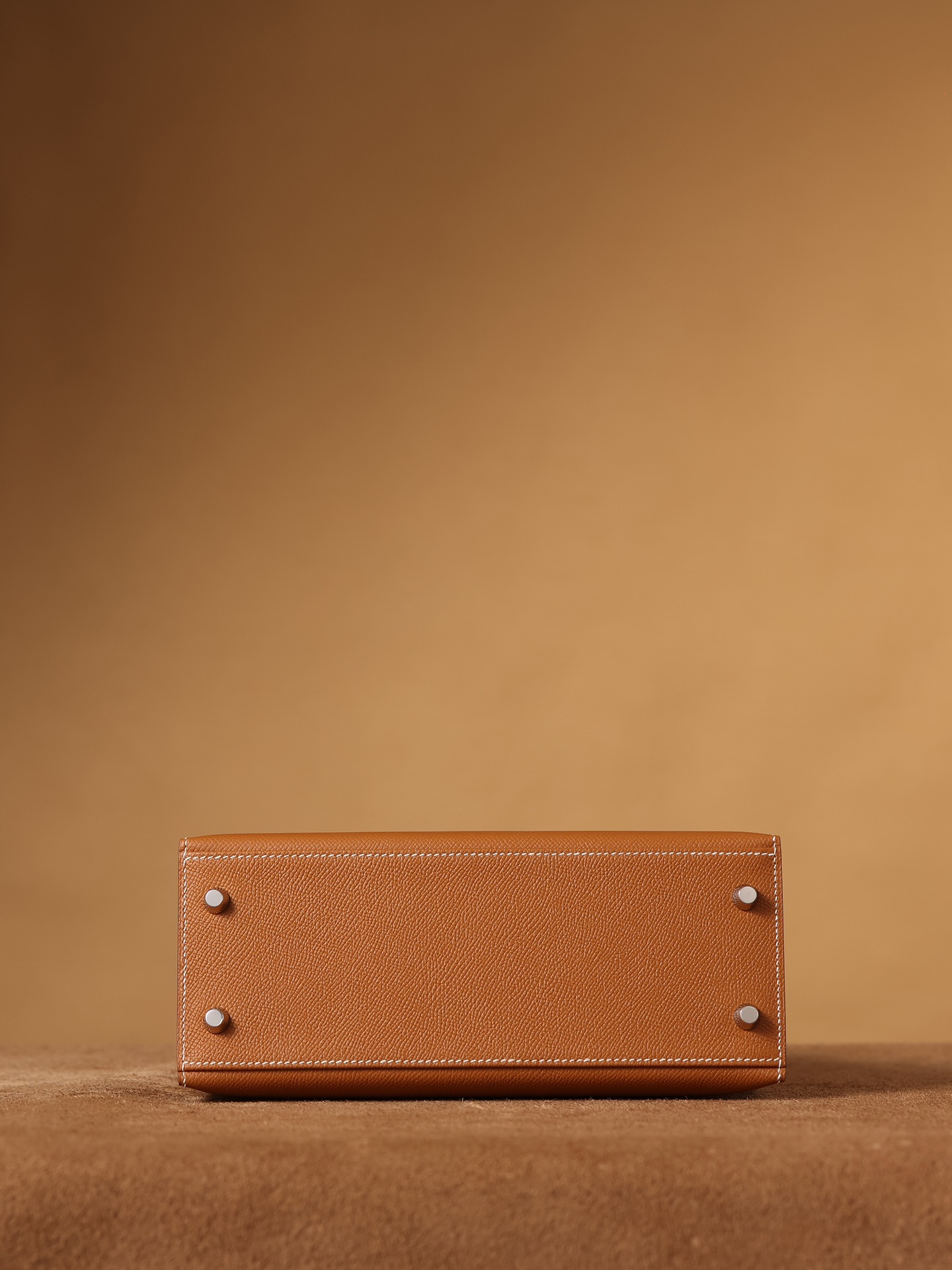 H**me5 Kelly Epsom Silver Tone Lock Bag Brown For Women 9,8in/25cm