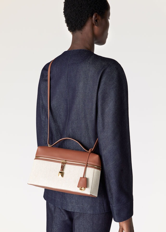 [True-to-ORIGINAL] L0r0 P1ana Extra Bag L27 Natural/Caramel Sugar For Women 11 in /27 cm FAO3001 B4AU