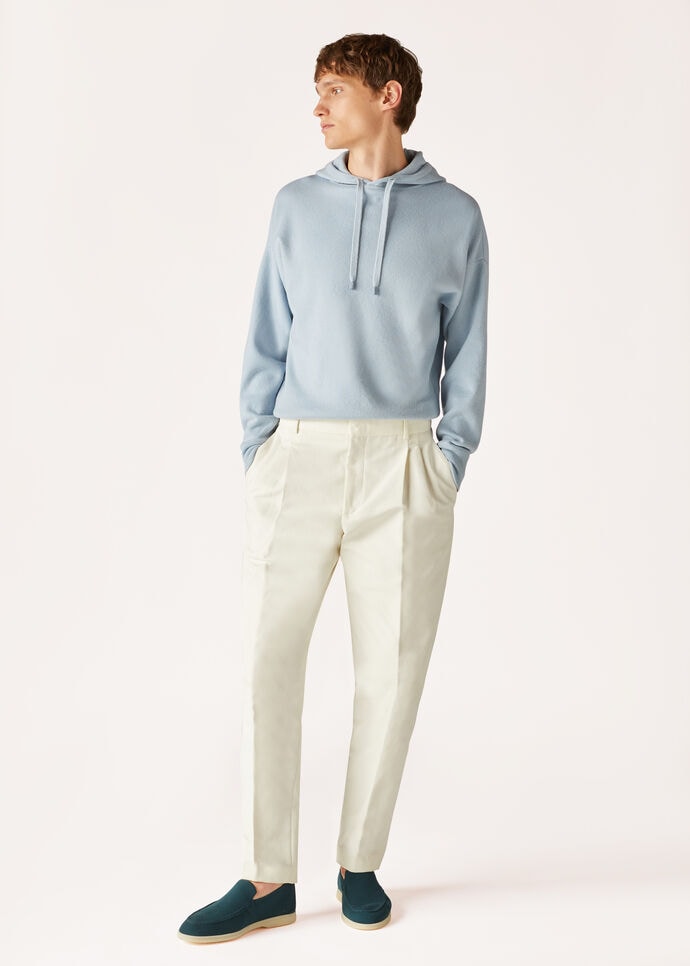 L0r0 P1ana Summer Knitted Loafers Blue For Men FAE8127