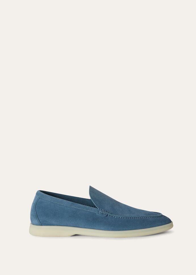 L0r0 P1ana Summer Walk Loafers Blue For Men FAI3276