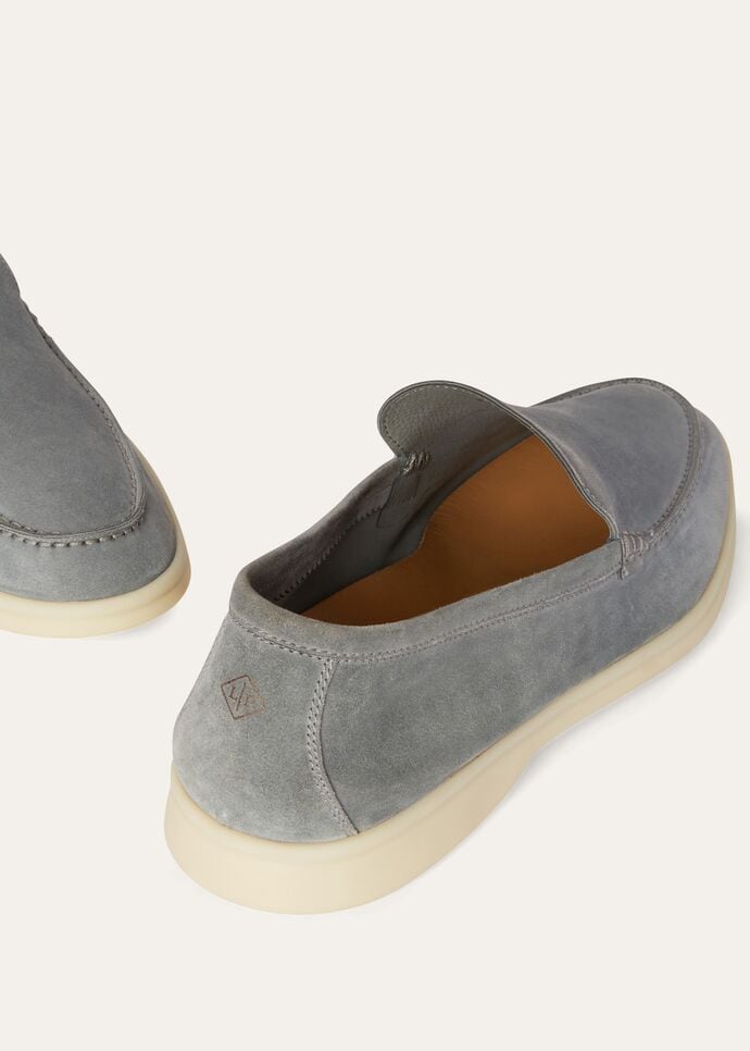 L0r0 P1ana Summer Walk Loafers Grey For Men FAI3276