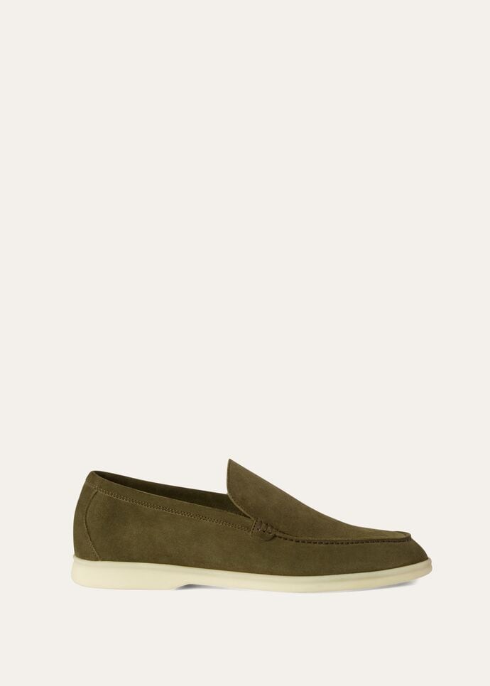 L0r0 P1ana Summer Walk Loafers Green For Men FAI3276