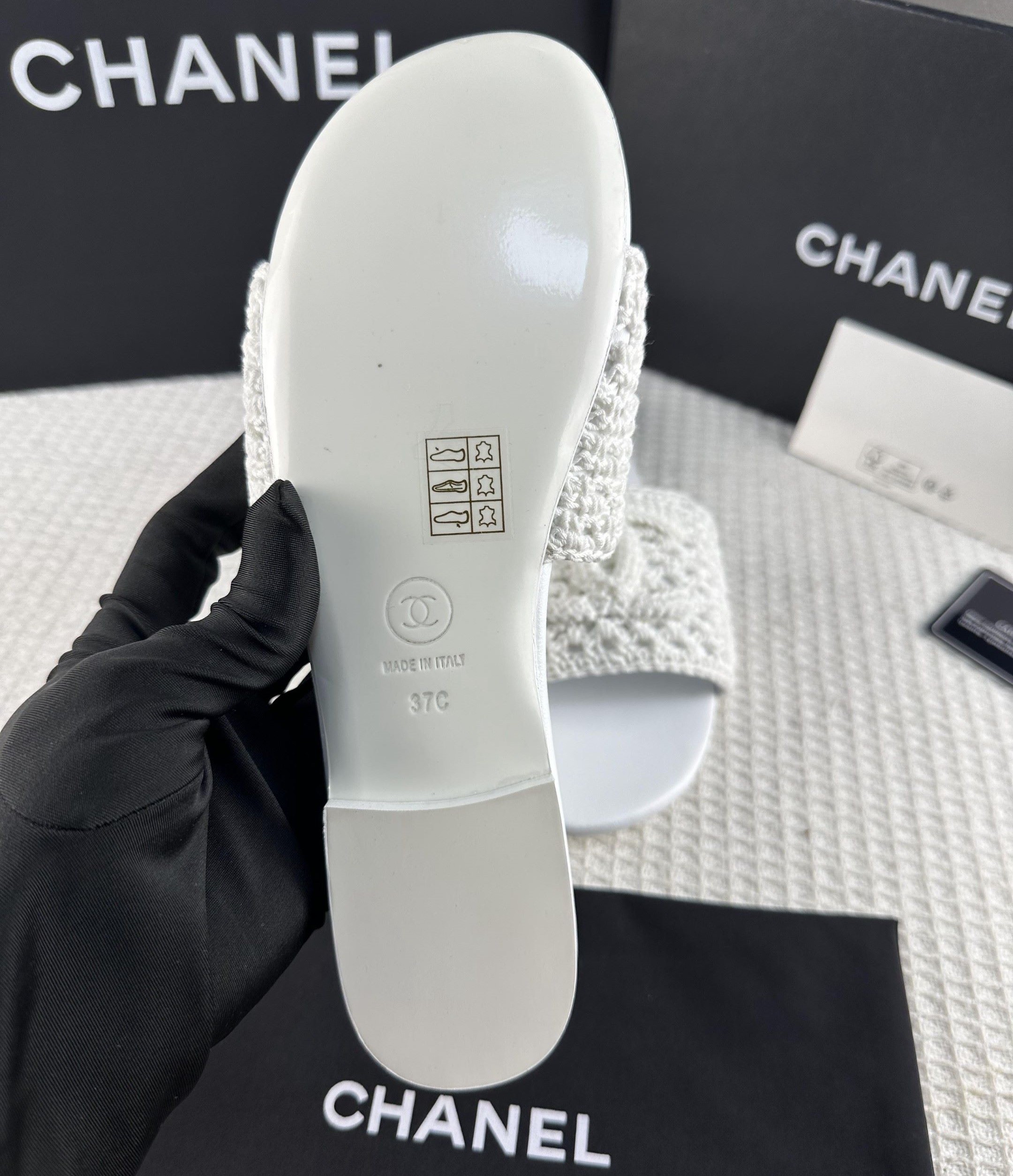 Ch**el Mules Sandals White For Women G45516 B16073 NW158