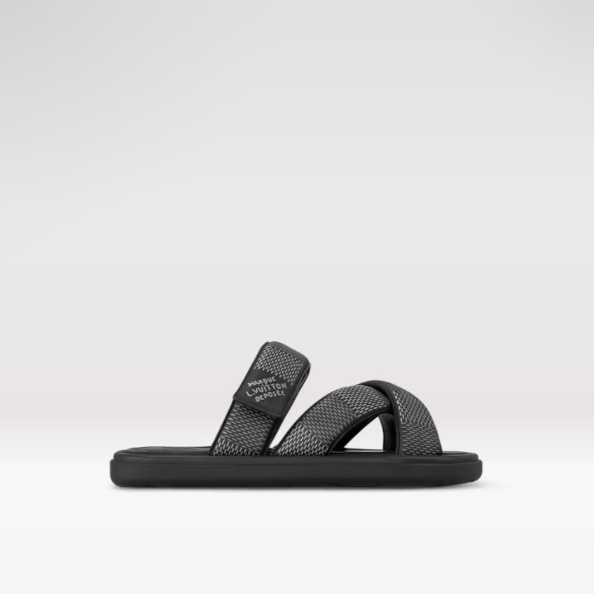 L0vis Vvtt0n LV Venice Mule Monogram Eclipse For Men 1ACRJ1