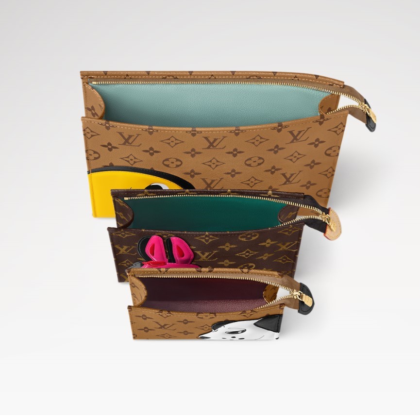 L0vis Vvtt0n Trio Toilet Pouch Brown For Women M11254 9.8in/25cm