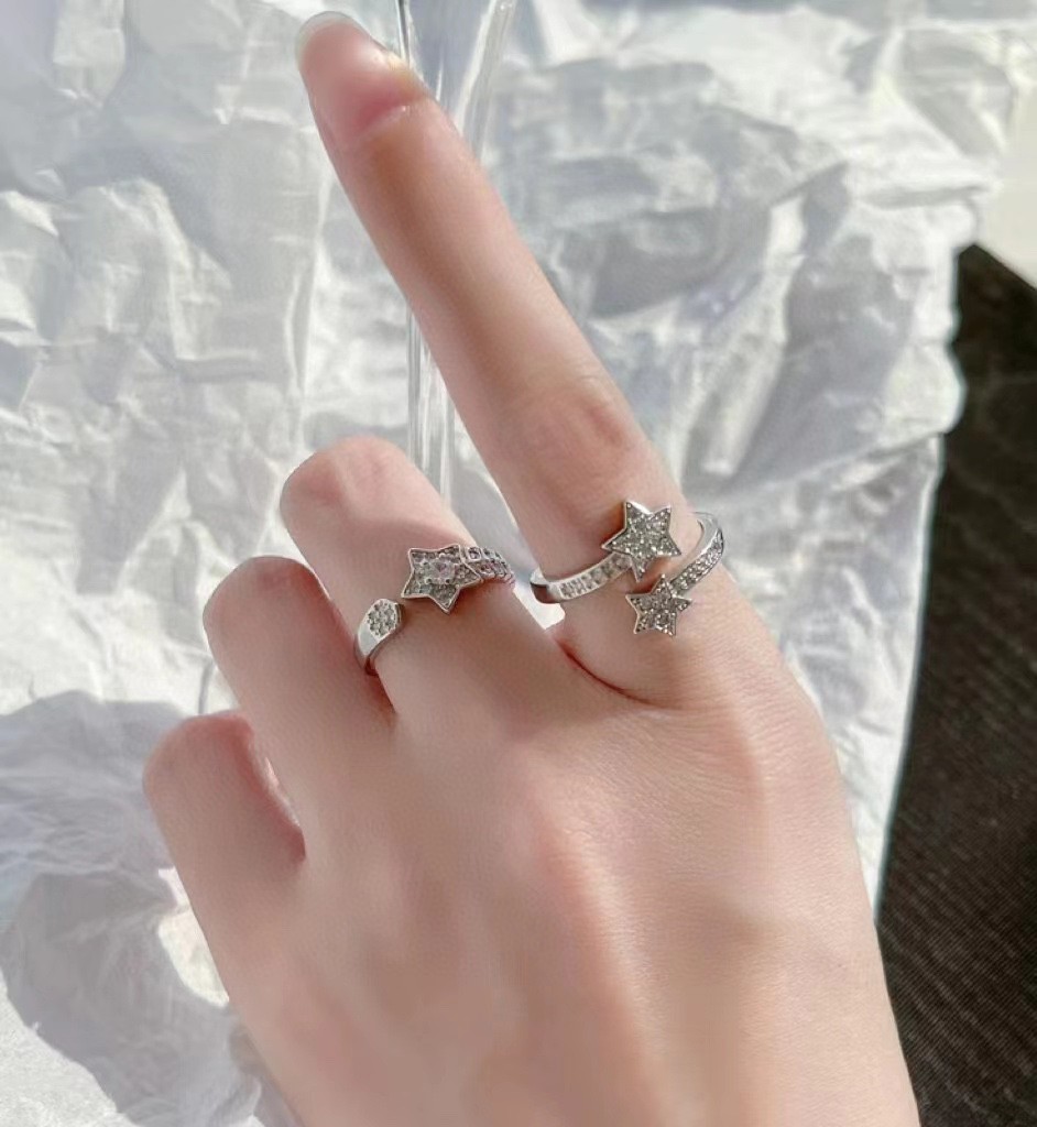 Ch**el Coco Rings Silver For Women