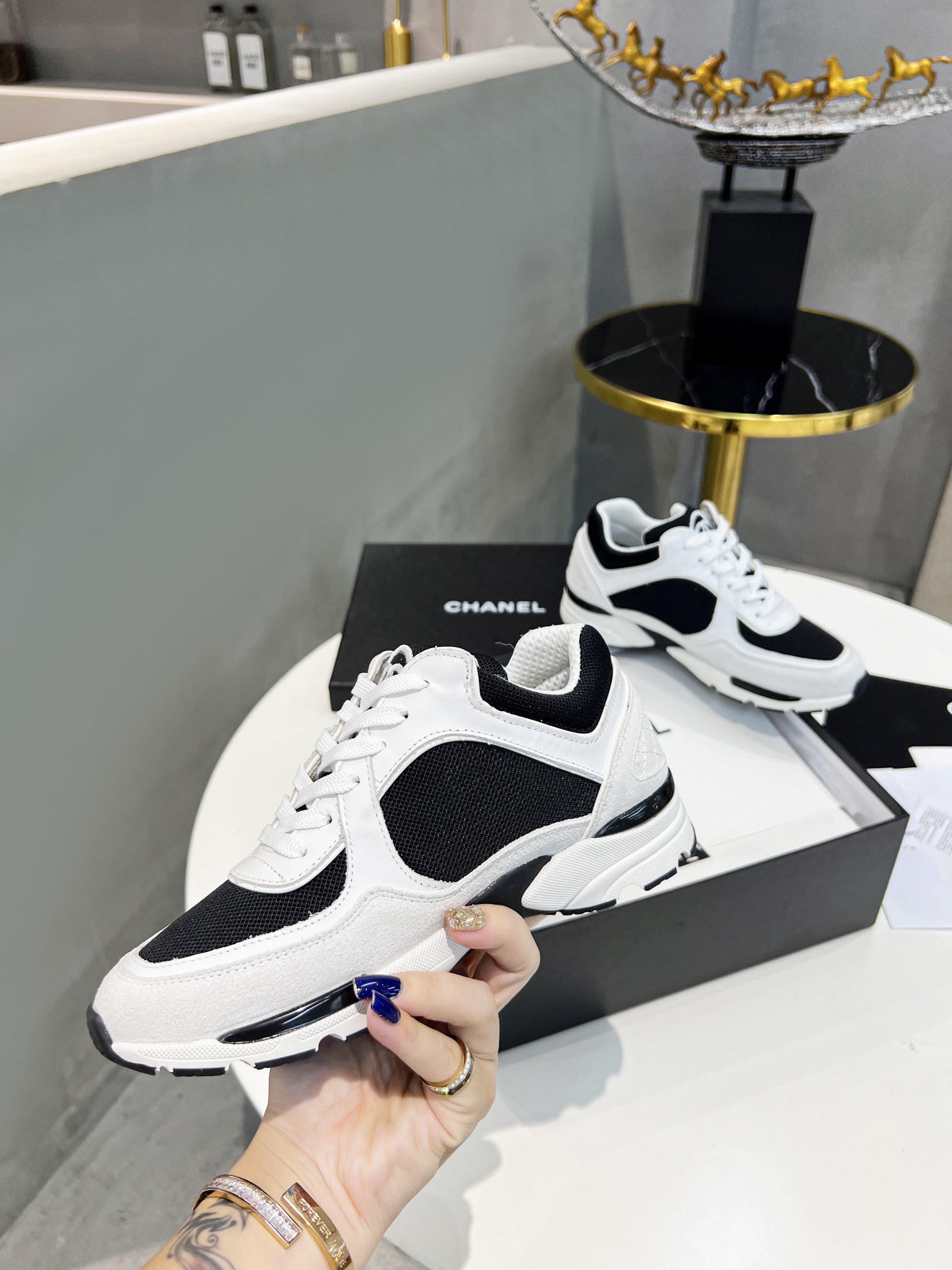 Ch**el Sneakers Black For Women