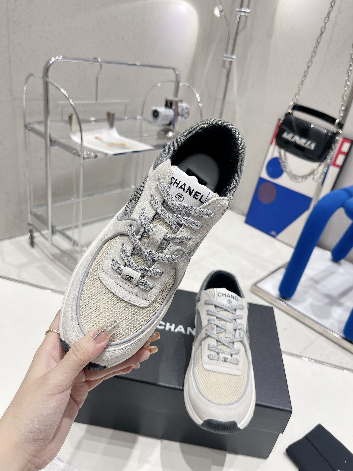 Ch**el Sneakers Grey For Women