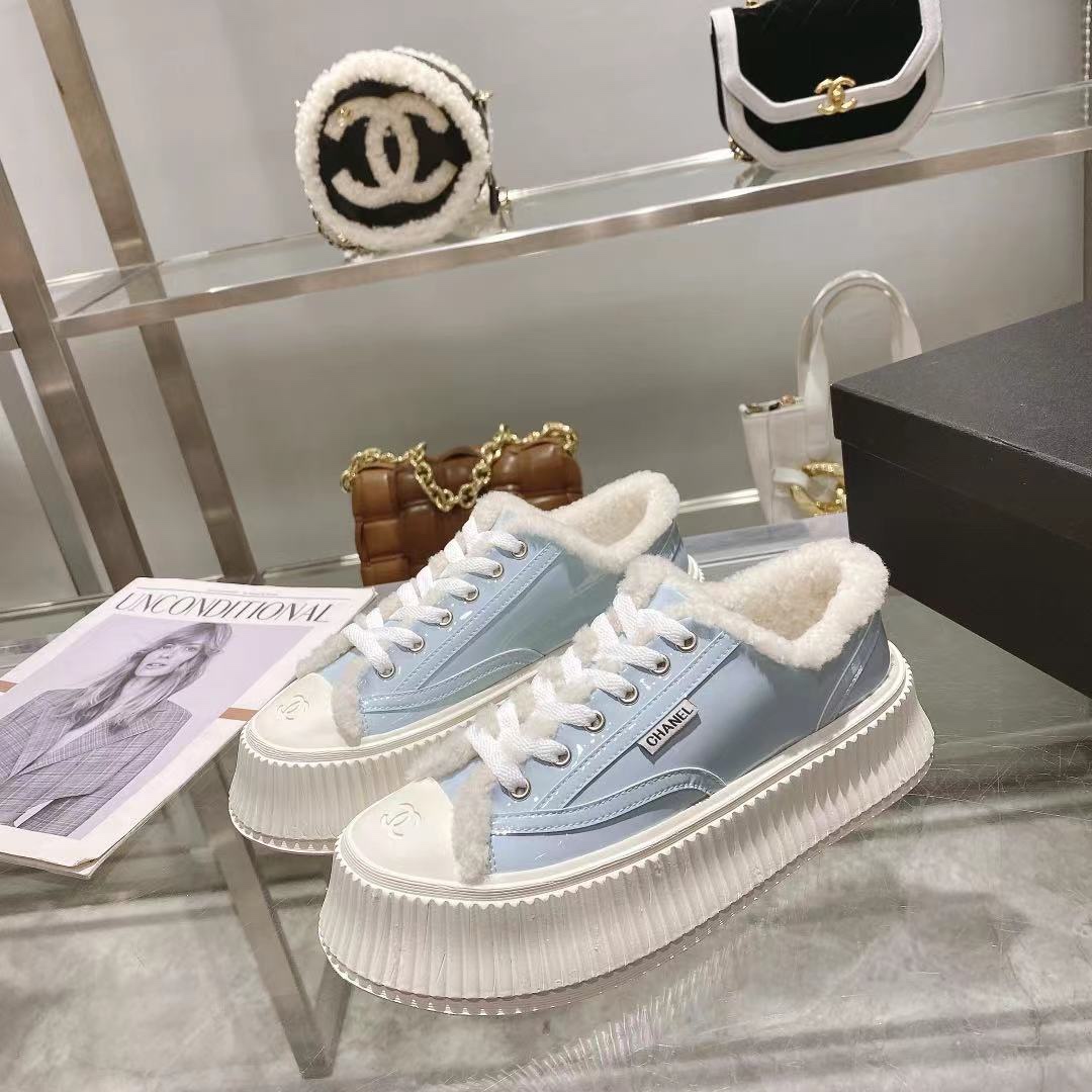 Ch**el Sneakers Blue For Women