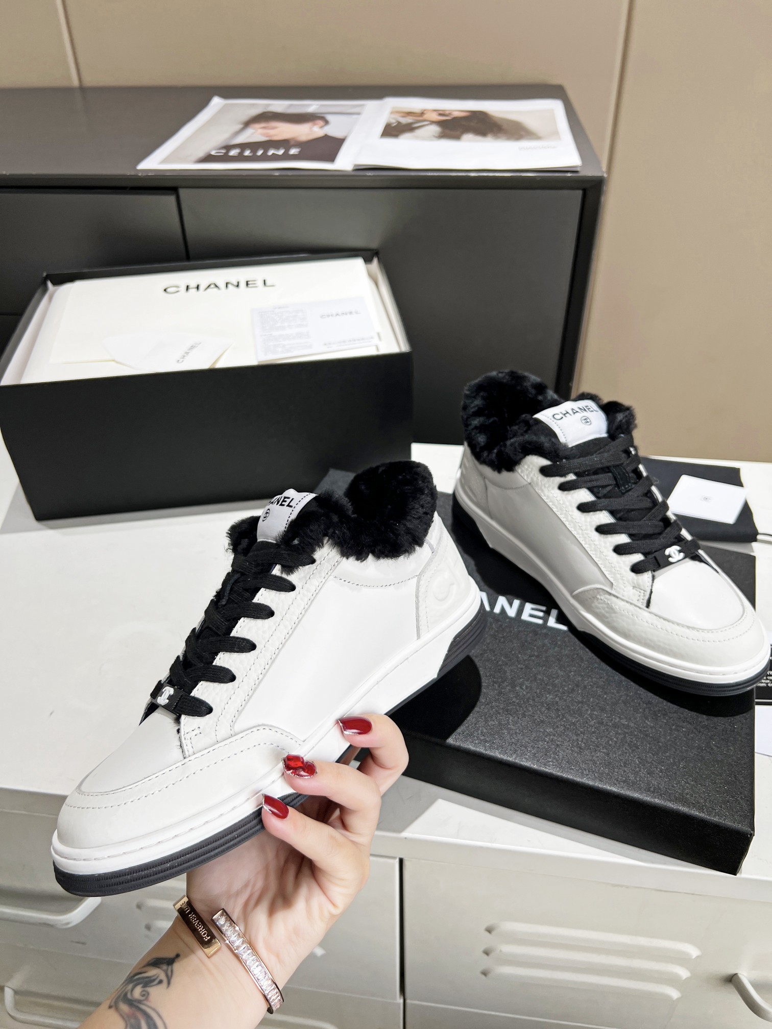 Ch**el Sneakers Black For Women