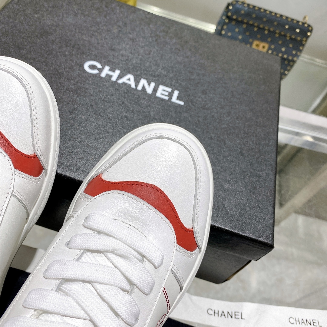 Ch**el Sneakers Red For Women