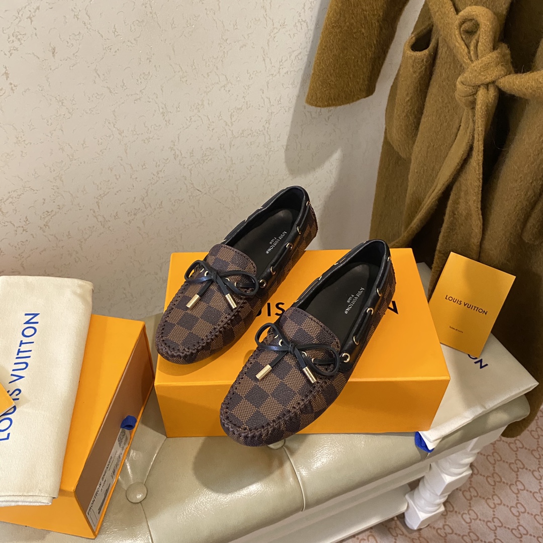 L0vis Vvtt0n Gloria Flat Loafer Brown For Women