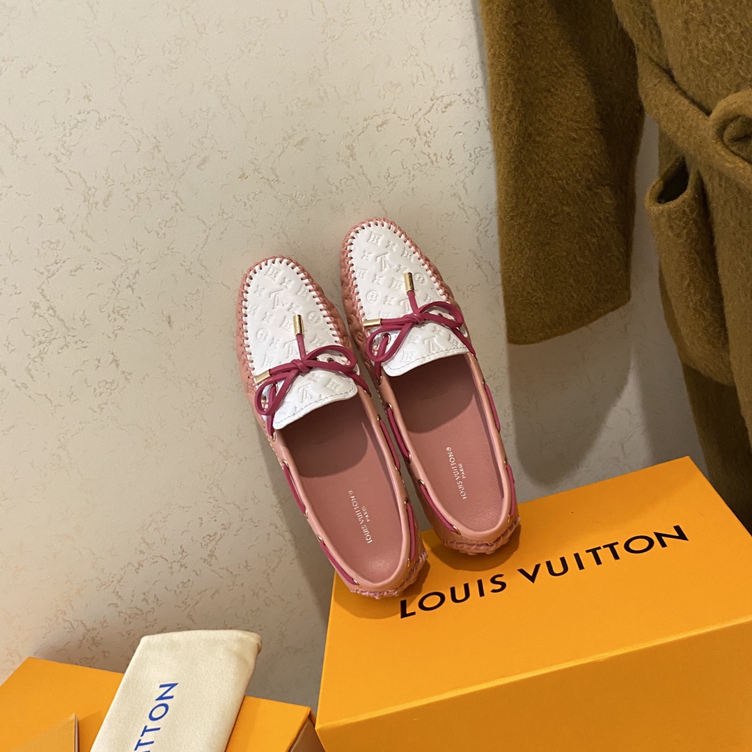 L0vis Vvtt0n Gloria Flat Loafer Pink For Women