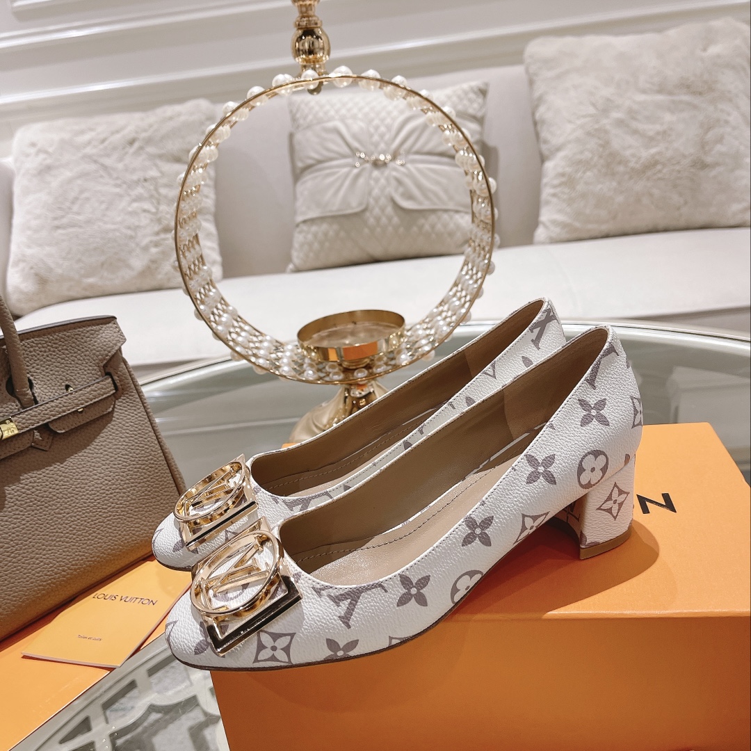 L0vis Vvtt0n Madeleine Pump White For Women 4.5cm/1.8in