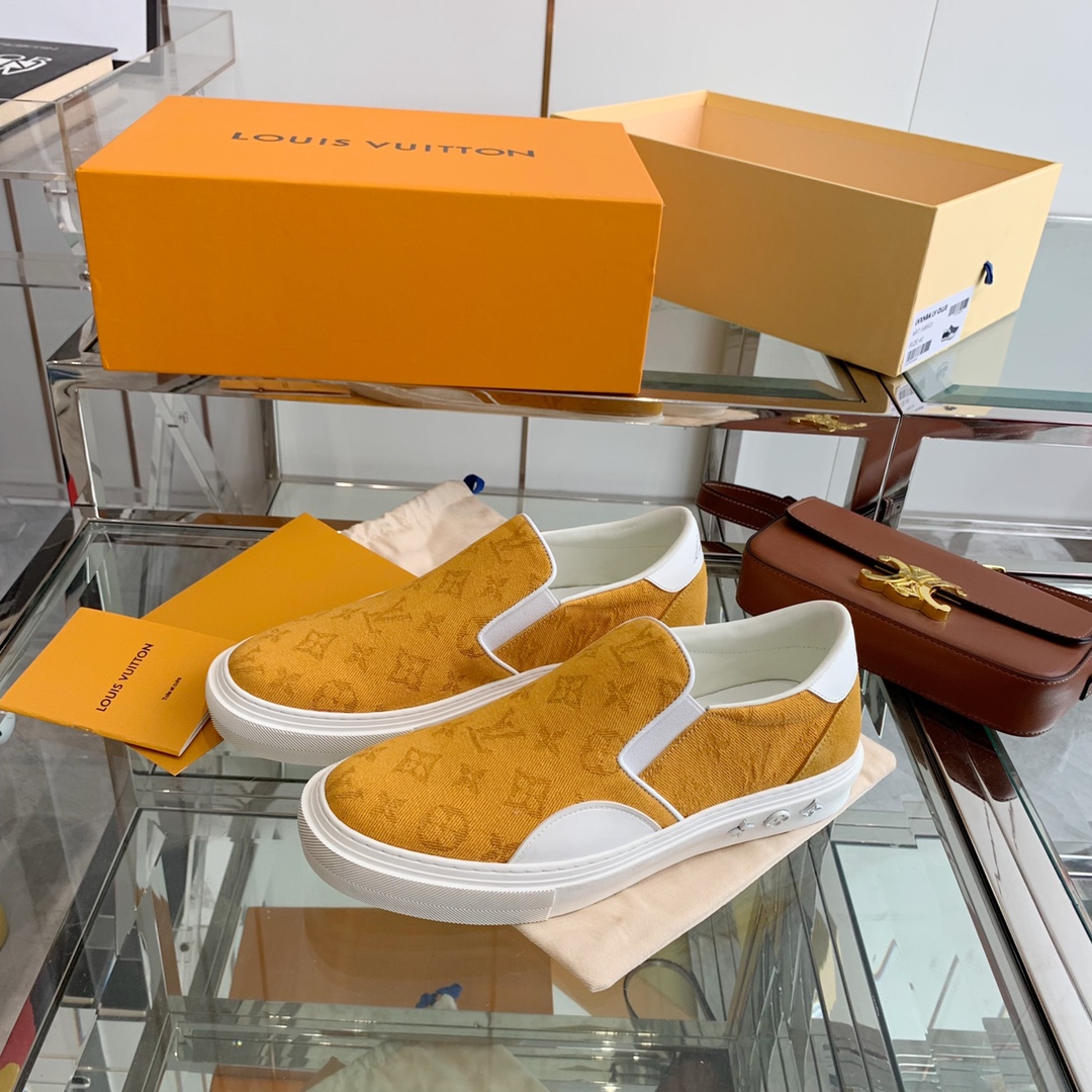 L0vis Vvtt0n Women’s Trocadero Slip On Orange For Women LV