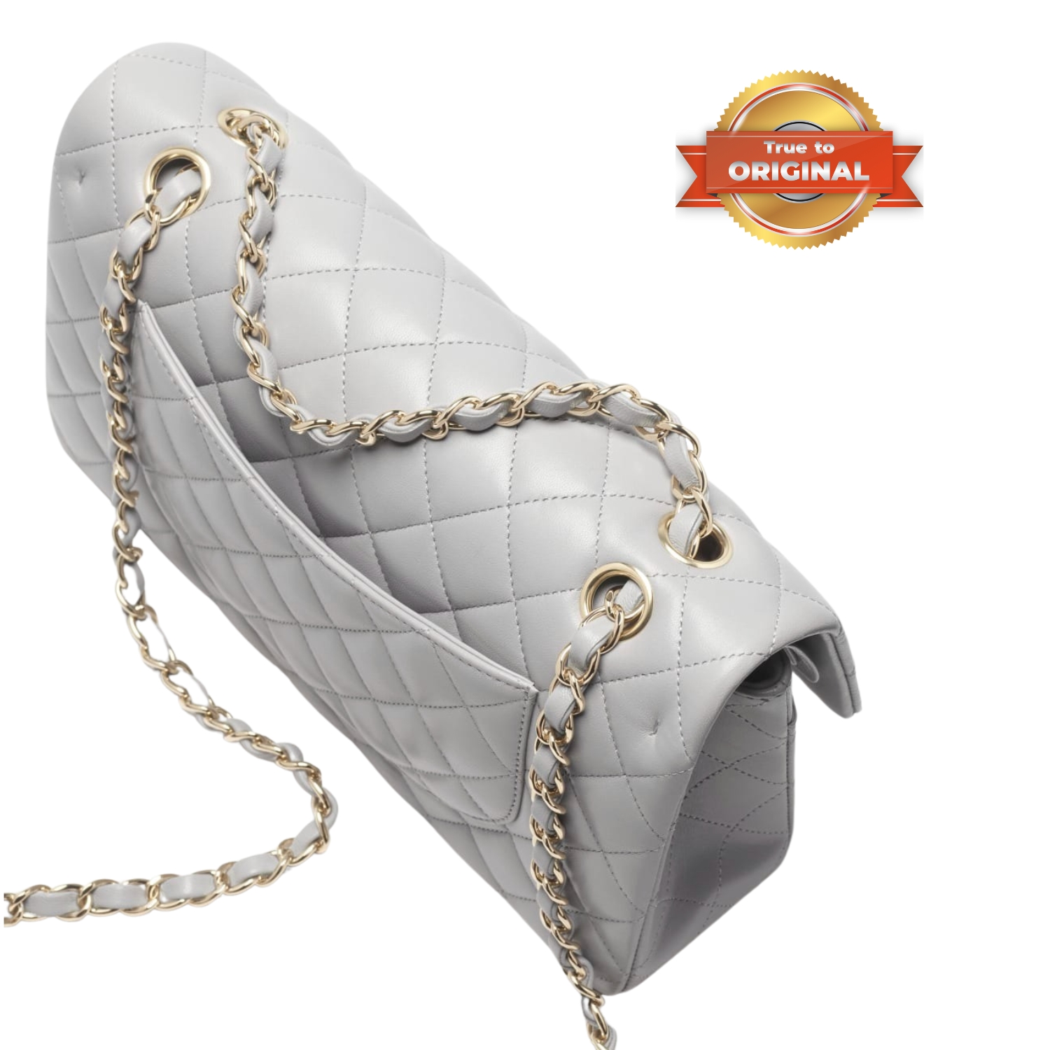 [True-to-ORIGINAL] Ch**el Classic 11.12 Handbag Gray For Women 9.9in/25.5cm A01112 Y04059 NZV46