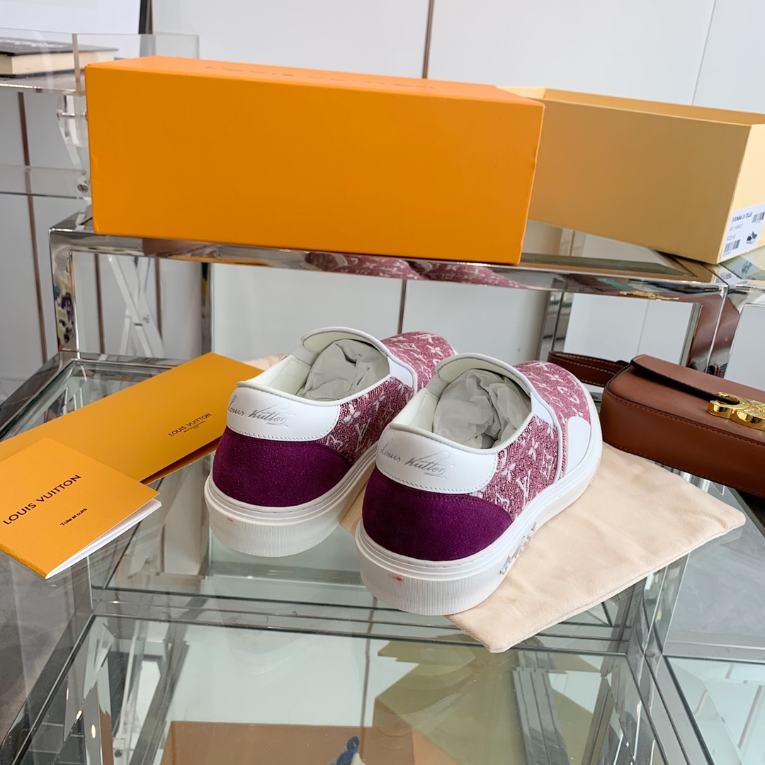 L0vis Vvtt0n Women’s Trocadero Slip On Red For Women LV