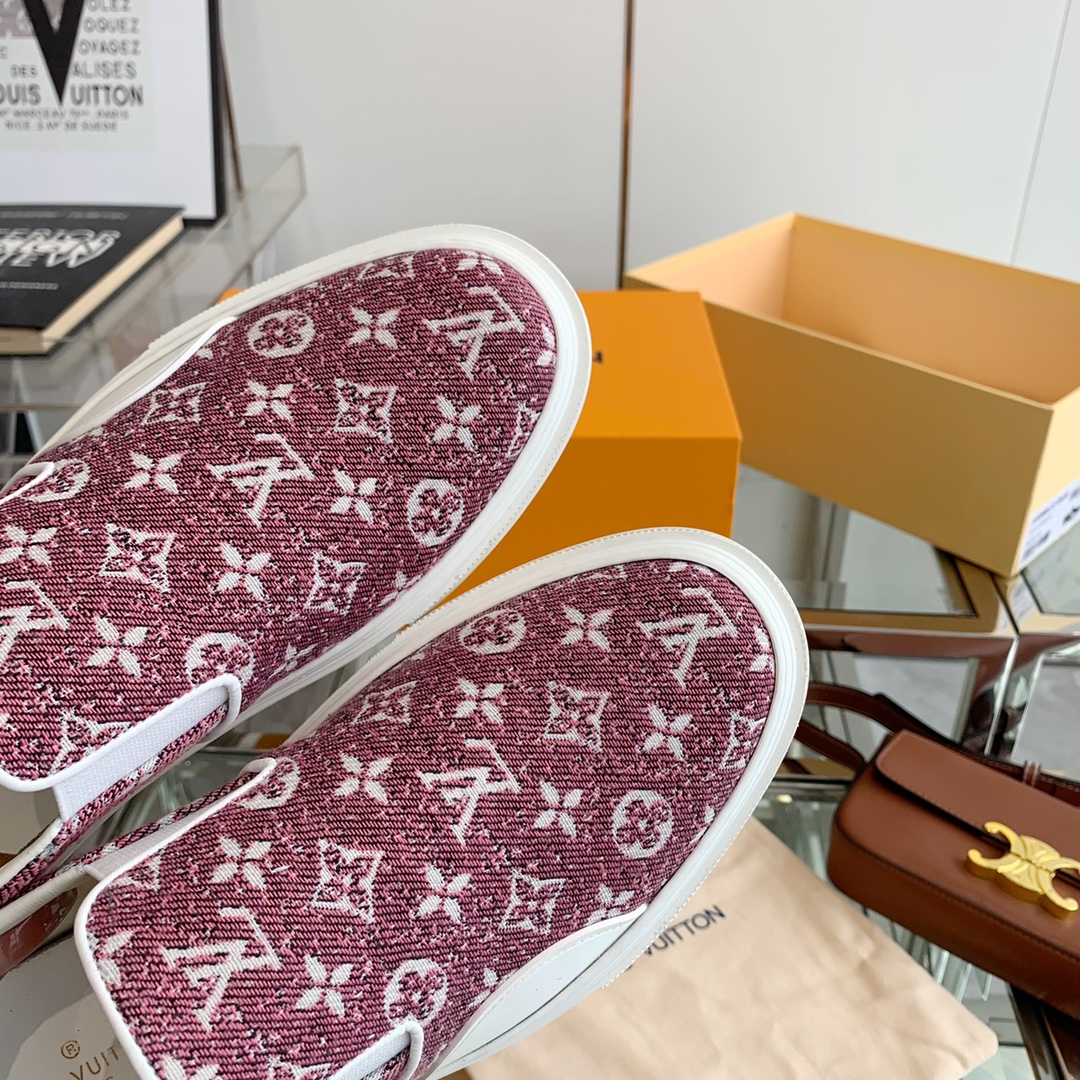 L0vis Vvtt0n Women’s Trocadero Slip On Red For Women LV