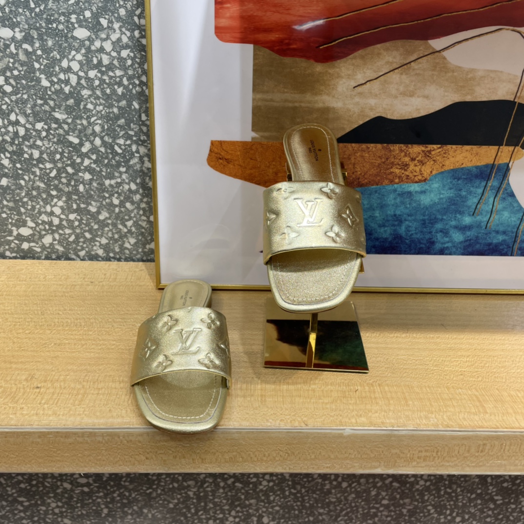 L0vis Vvtt0n Women’s Revival Flat Mule Gold For Women LV 1A9QKC