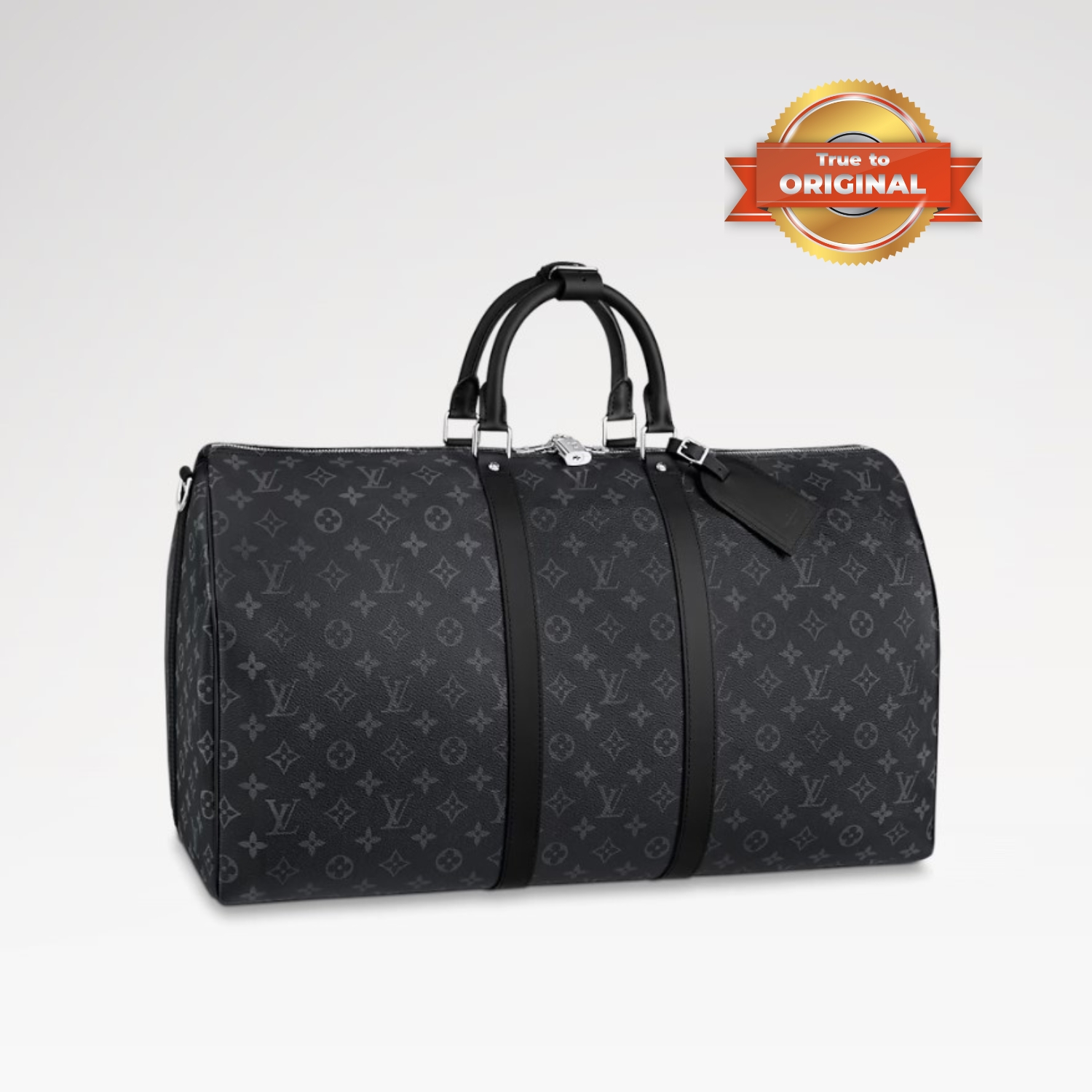 [True-to-ORIGINAL] L0vis Vvtt0n Keepall Bandoulière 55 Bag Monogram Eclipse Black 55cm/21.7in M40605