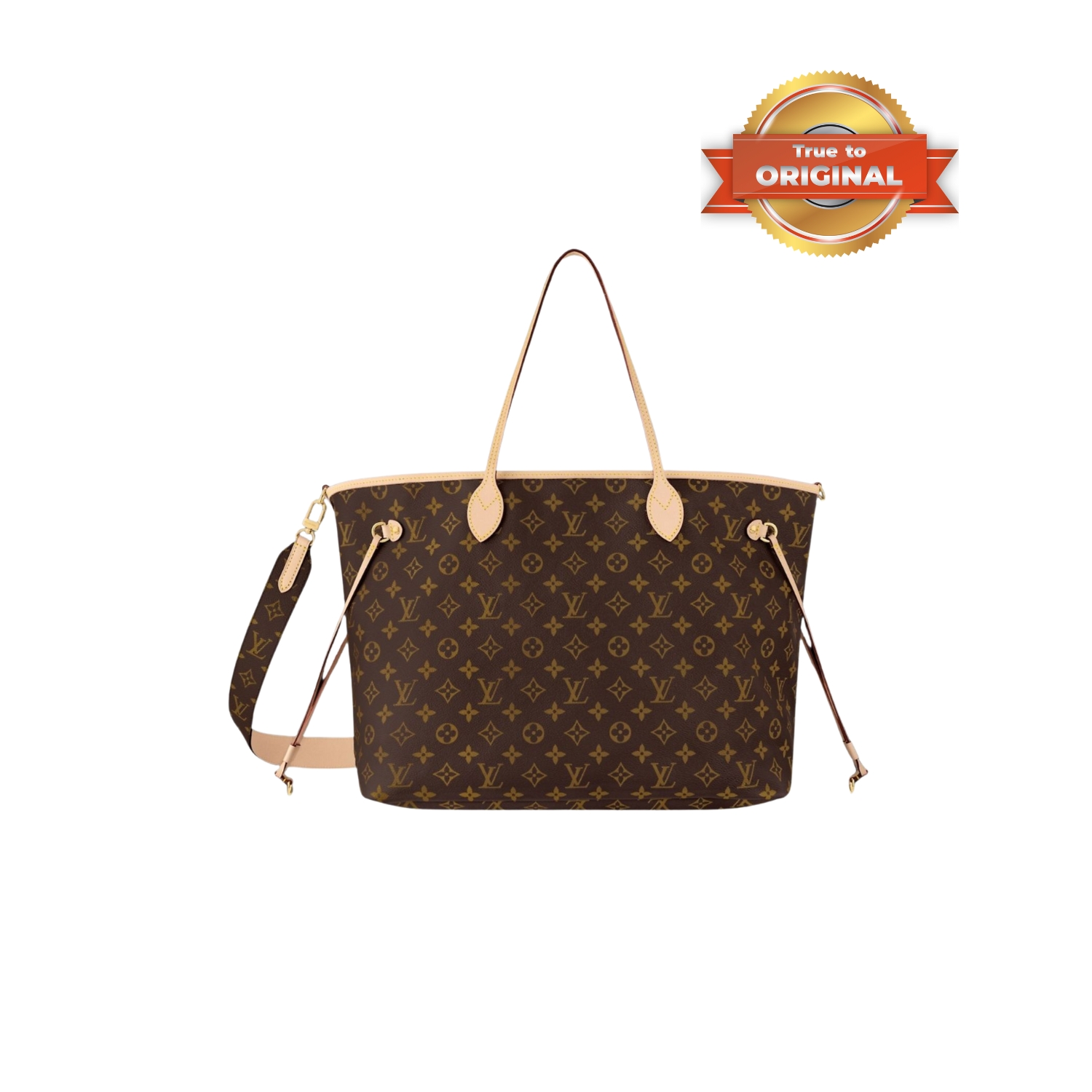 [True-to-ORIGINAL] L0vis Vvtt0n Neverfull Bandoulière Inside Out GM Beige For Women 39cm/15.4in M11948