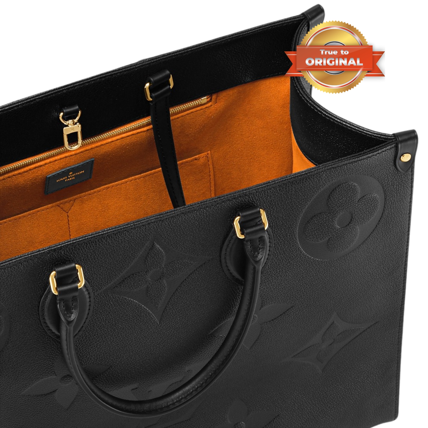 [True-to-ORIGINAL] L0vis Vvtt0n OnTheGo GM Tote Bag Monogram Empreinte Black For Women 41cm/16.1in M44925