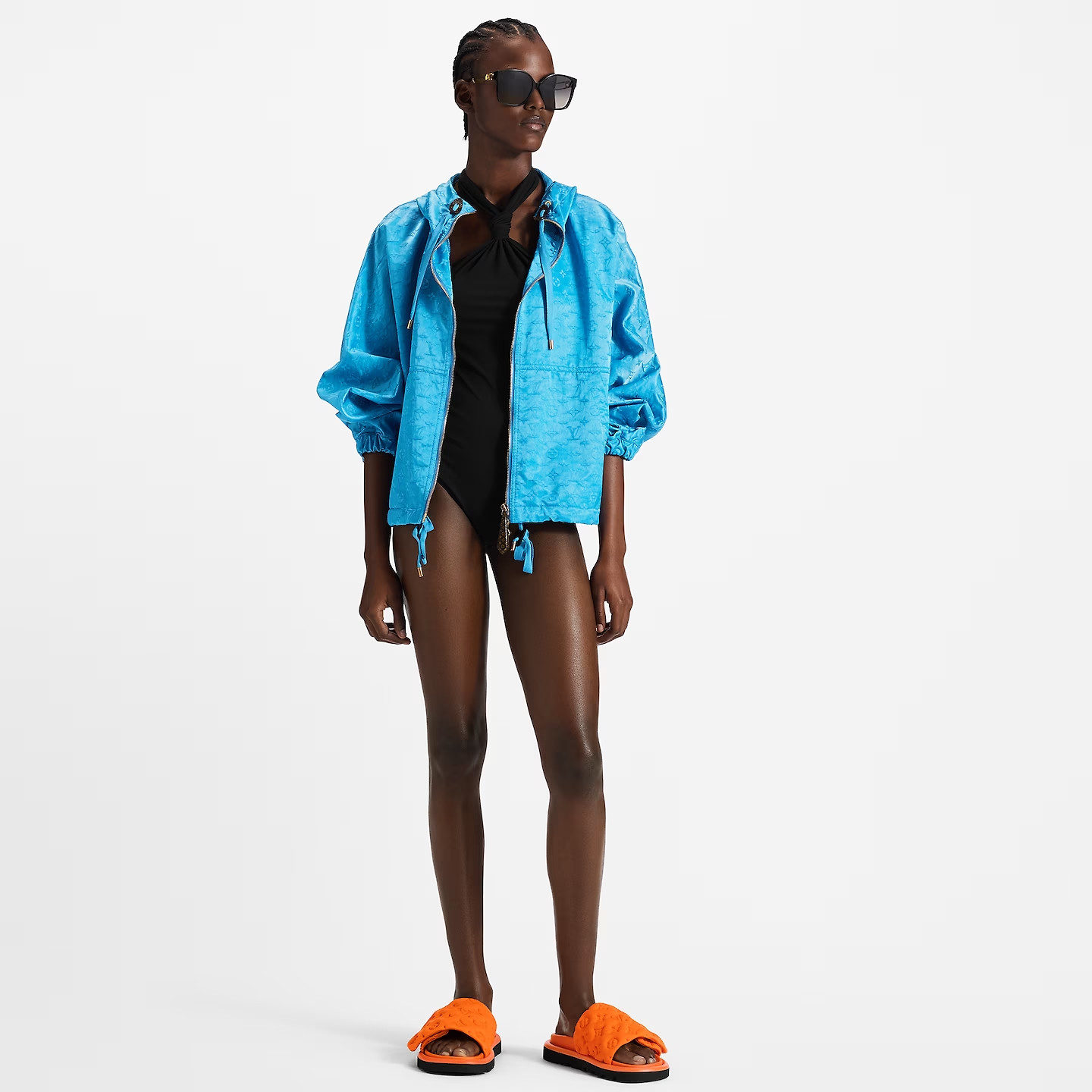 L0vis Vvtt0n Pool Pillow Flat Comfort Mule Orange For Women 1AB1NE