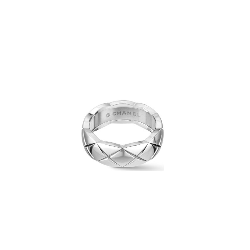 Ch**el Coco Crush Ring White Gold Small Version For Women J10570