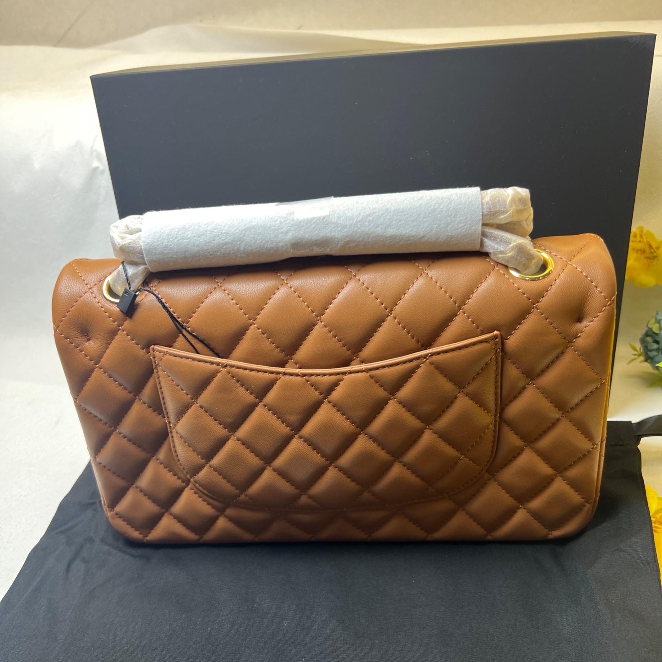 [True-to-ORIGINAL] Ch**el Classic Dark Beige Handbag For Women 9.8in/25cm