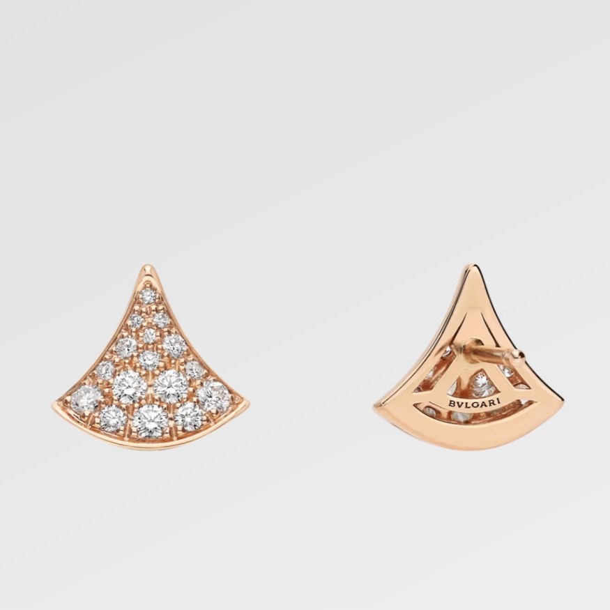 Bv1g*ai Divas’ Dream Earrings Rose Gold For Women 361665
