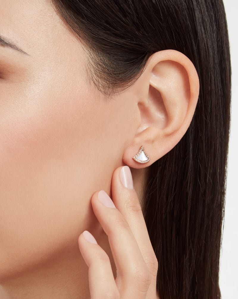 Bv1g*ai Divas’ Dream Earrings Rose Gold For Women 358899