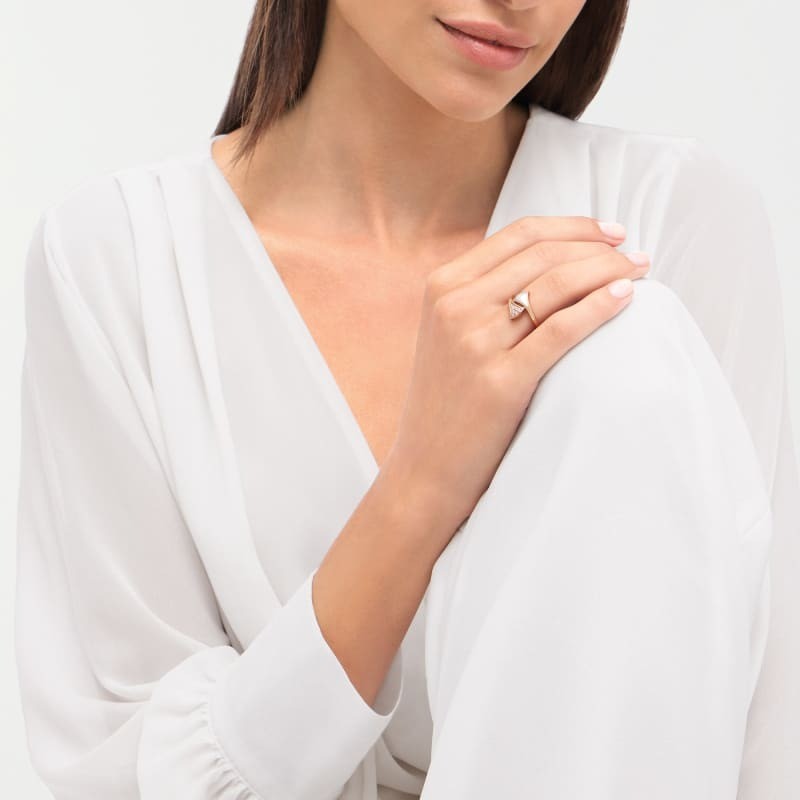 Bv1g*ai Divas’ Dream Ring Rose Gold For Women 353806