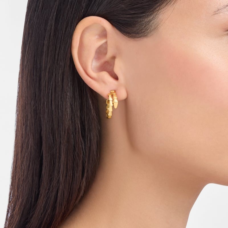 Bv1g*ai Serpenti Viper Earrings Yellow Gold For Women 361291