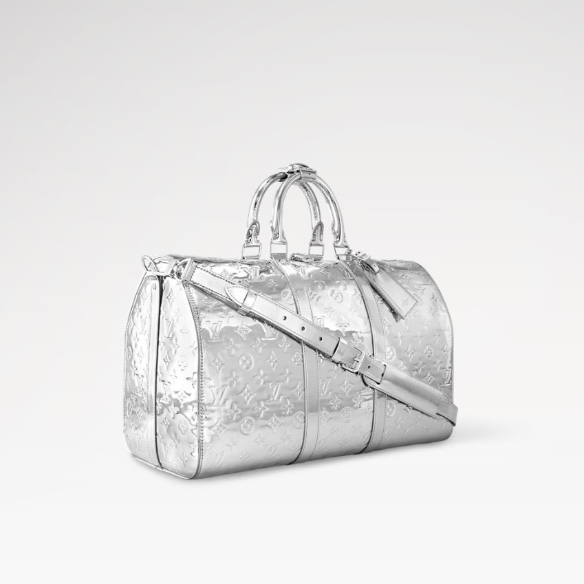 L0vis Vvtt0n Keepall Bandoulière 45 Silver 17.7in/45cm M12858