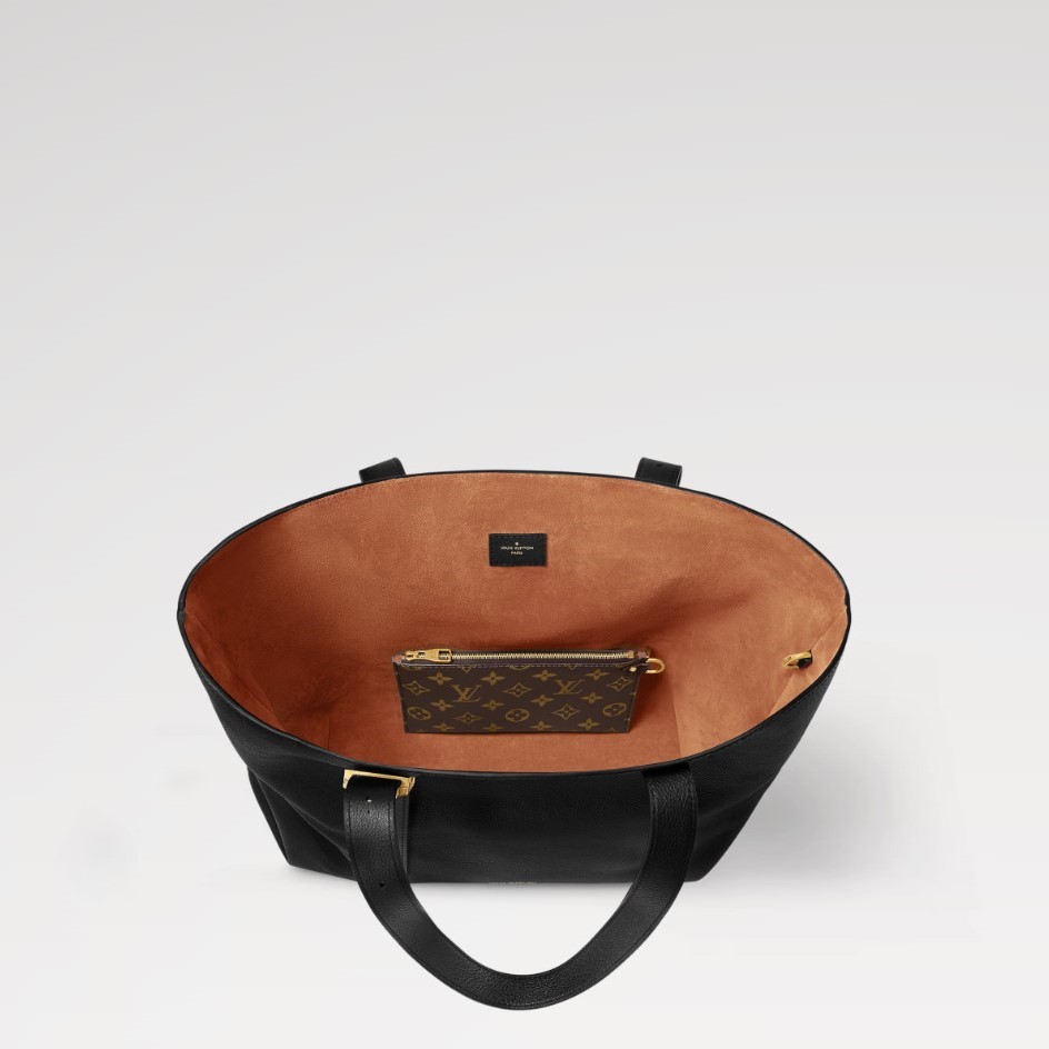 L0vis Vvtt0n Low Key Cabas MM Bag Black For Women 18.5in/47cm M25341