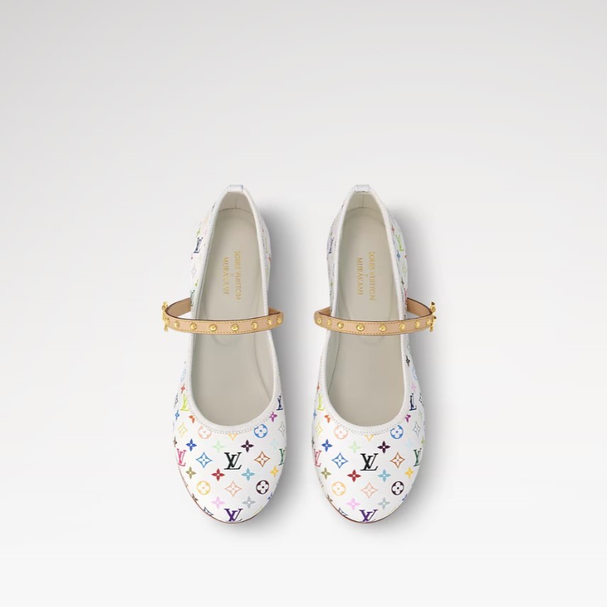 L0vis Vvtt0n LV x TM Romy Flat Ballerina White For Women 1AGVFM
