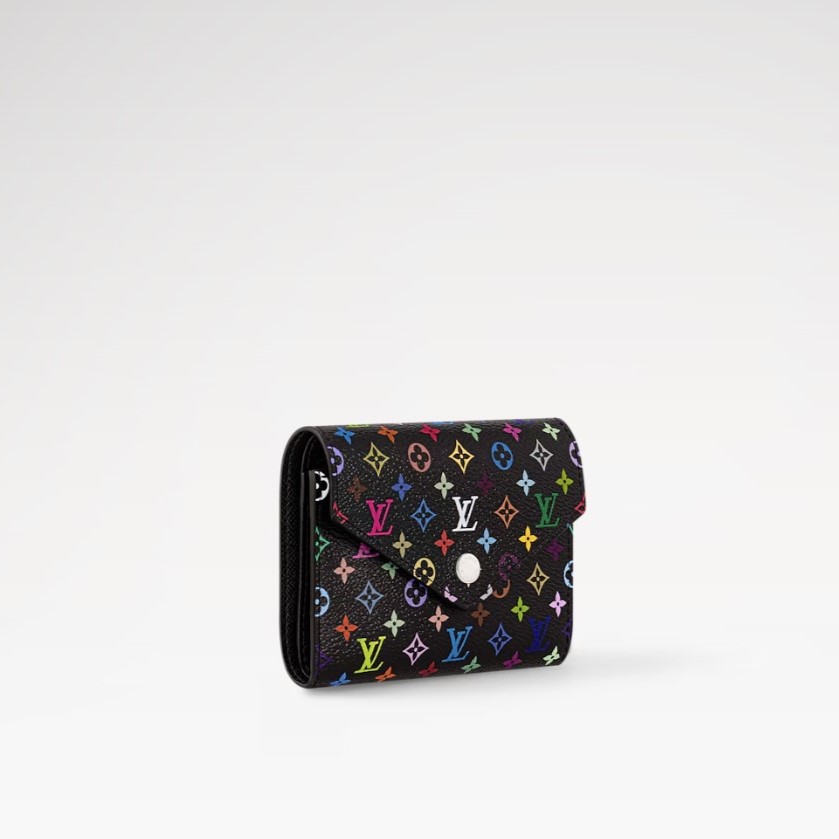 L0vis Vvtt0n LV x TM Victorine Wallet Multicolore Noir For Women 4.7in/12cm M14163