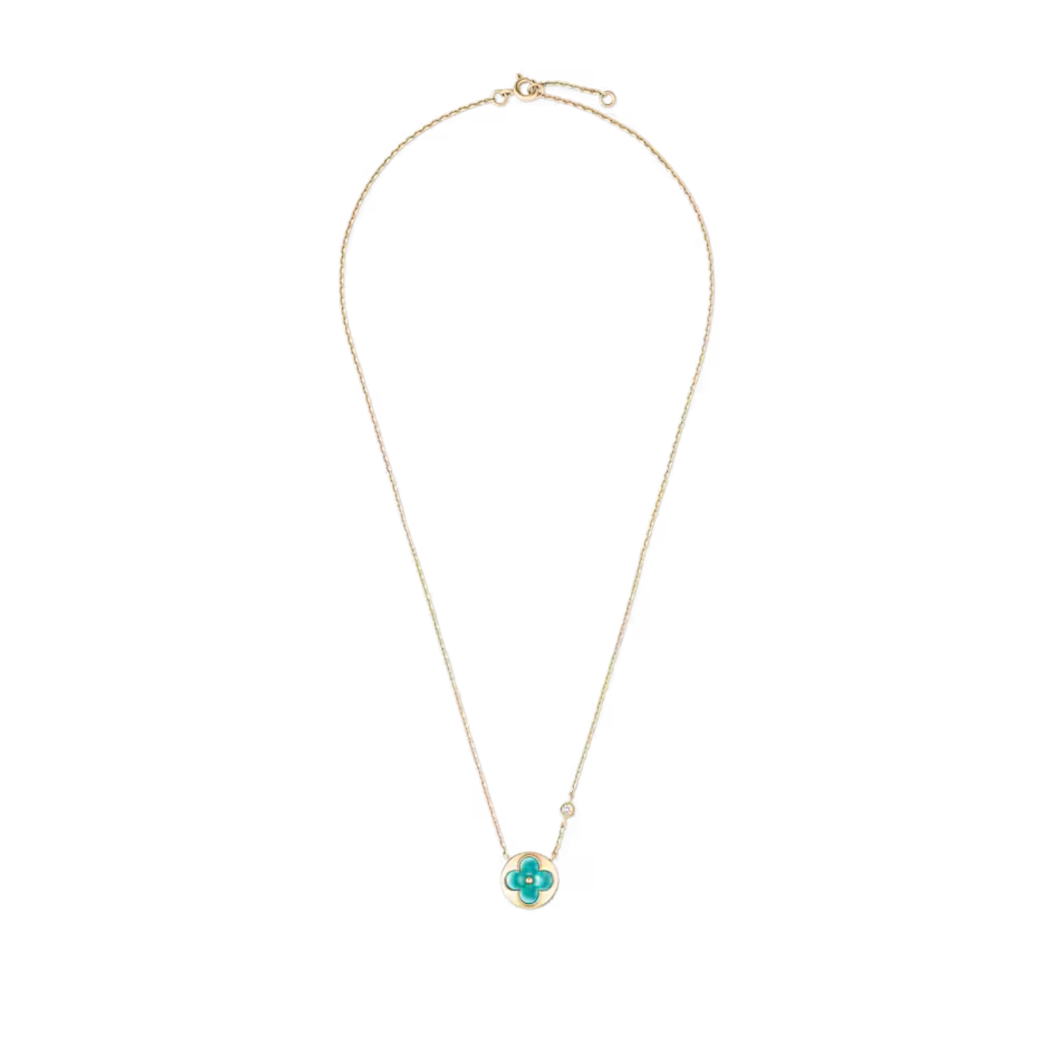 L0vis Vvtt0n Color Blossom BB Sun Pendant Necklace Gold-Toned For Women Q03793